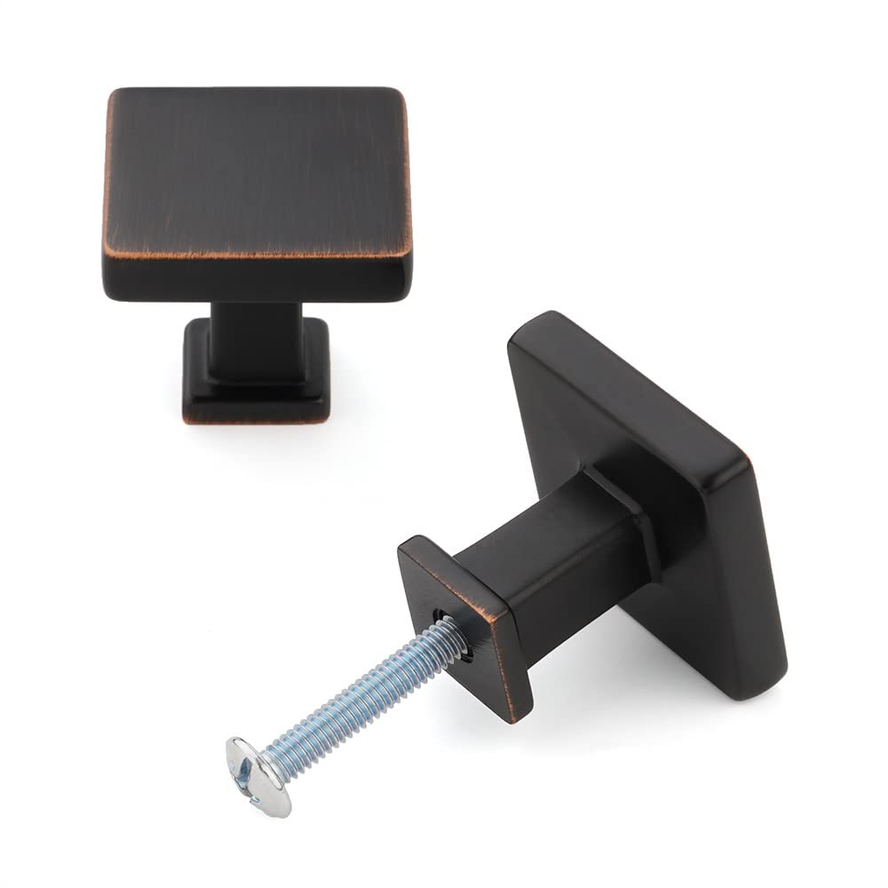 KOOFIZO bronze square knob enhances dresser drawers with a warm finish.