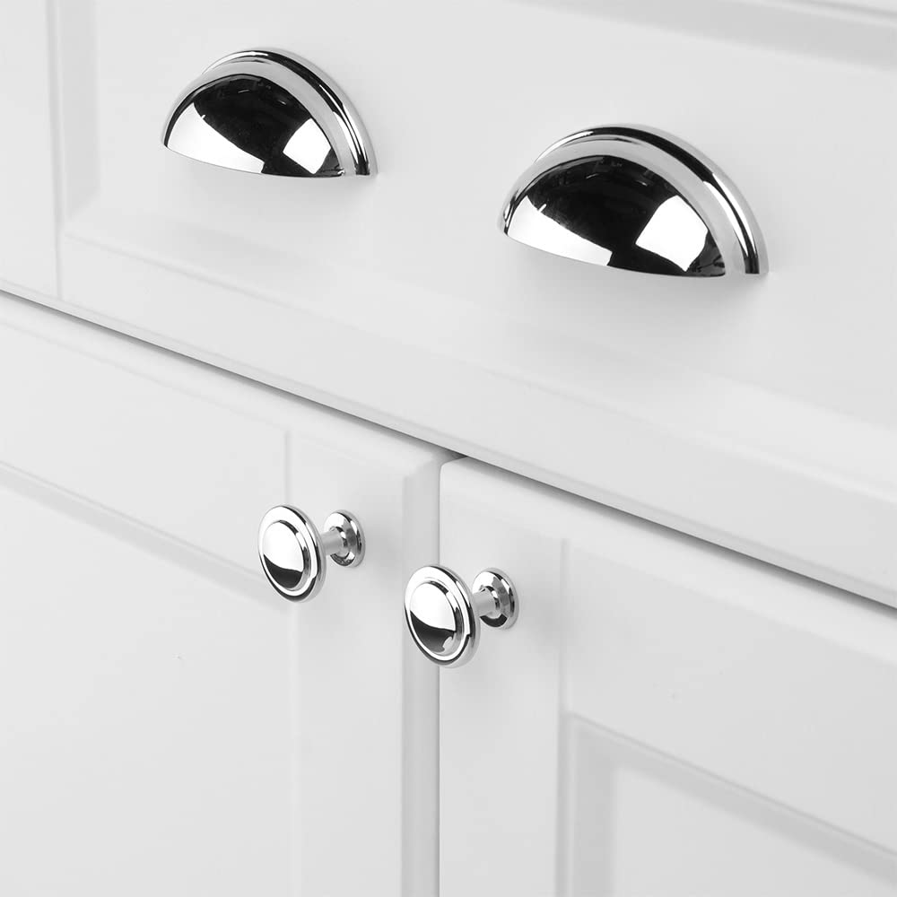 KOOFIZO chrome knob finish detail highlighting rounded edge for snag resistance.