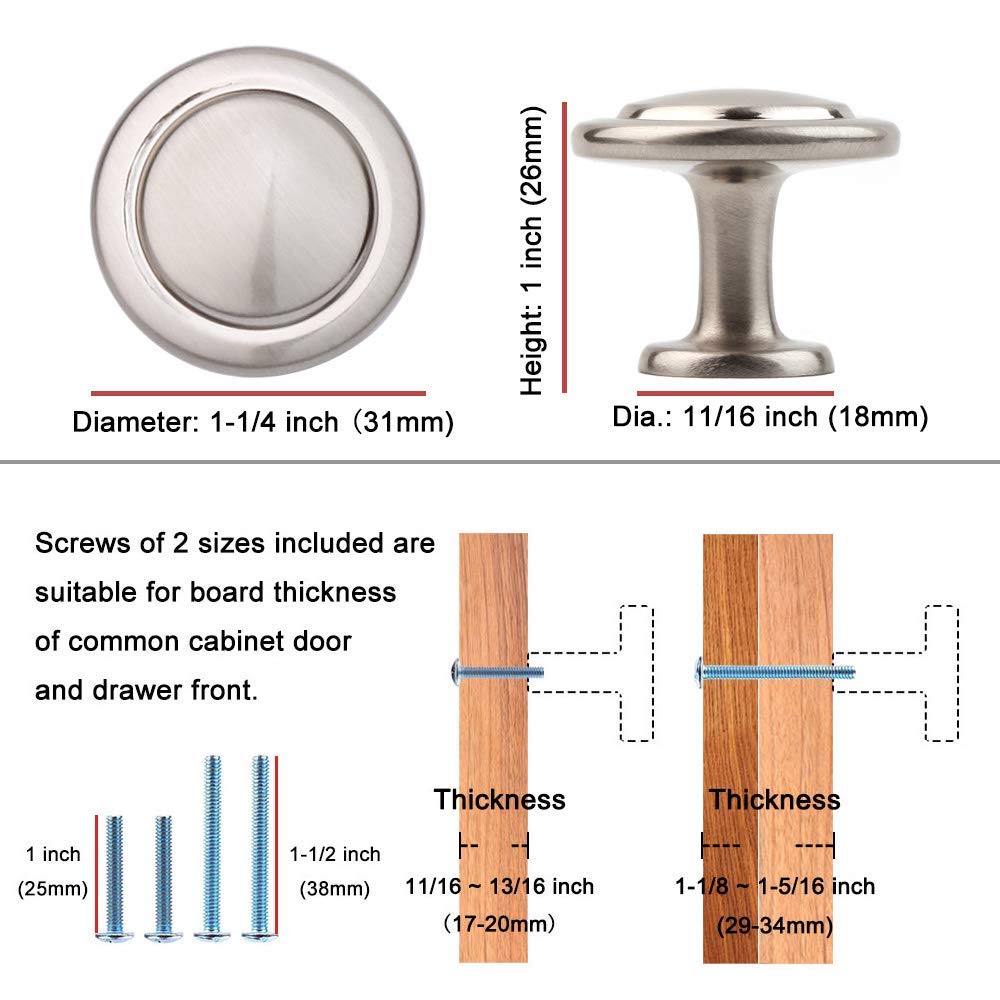KOOFIZO chrome cabinet knob on kitchen installation for versatile use.