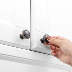 KOOFIZO round metal knobs provide secure grip for dresser and cabinet doors