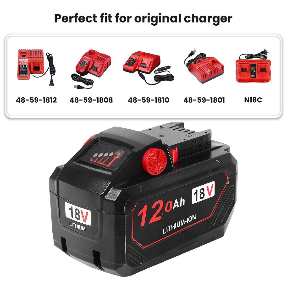 KOOMICY battery shows 5-LED indicator for quick charge status.