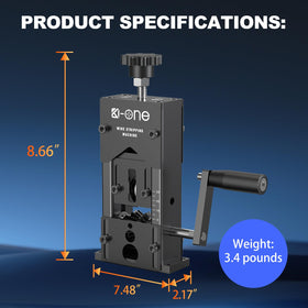 KOONE wire stripper handles wires from 0.06 to 1.18 inches for scrap recycling.