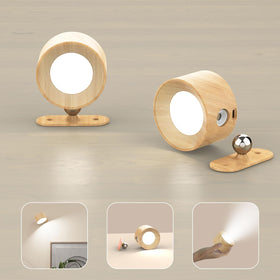 Koopala 2Pack LED wall lamps mounted on wall providing cordless bedside lighting.