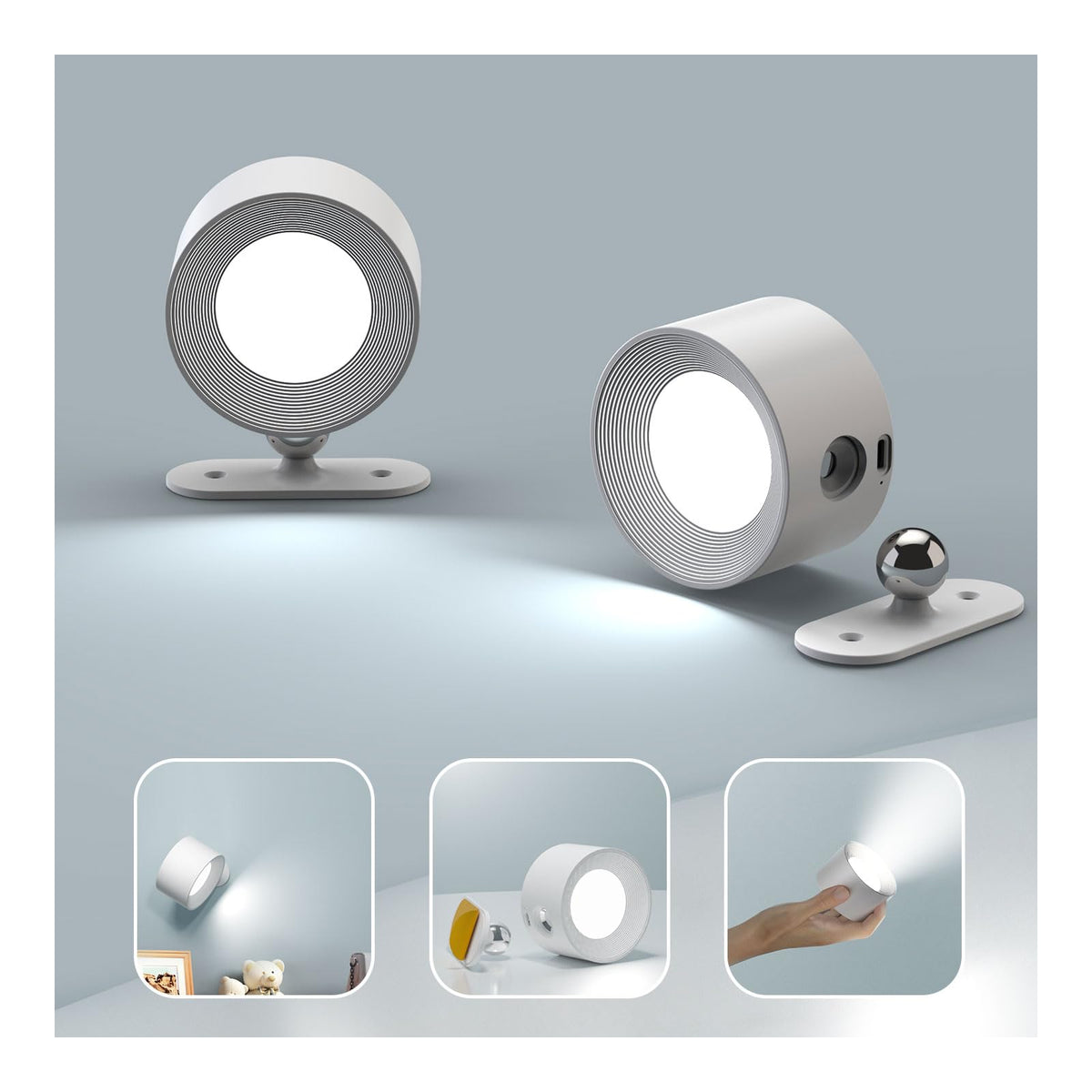 Koopala 2Pack LED wall lamps installed on wall for stylish ambient lighting