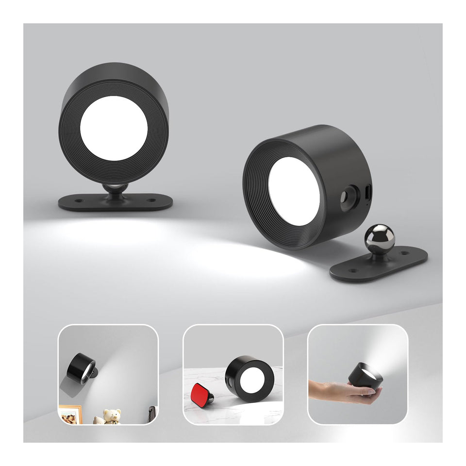 Koopala 2PCS rechargeable LED wall lamps shown as compact cordless sconces for versatile lighting
