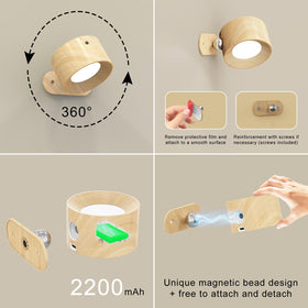 Koopala 360-degree rotation demonstrates flexible lighting direction for bed or desk tasks