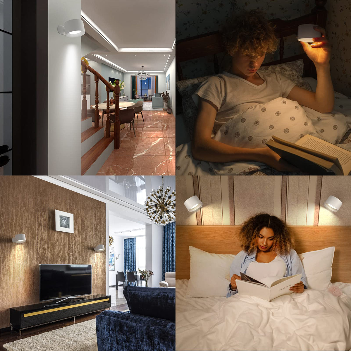 Koopala eye-care LED sconce with no flicker for comfortable use