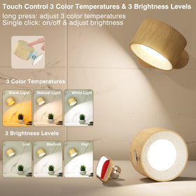Koopala LED Sconce with 360° magnetic ball for adjustable light direction.