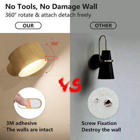 Koopala LED Sconce shows dimmable brightness and three color temperatures.