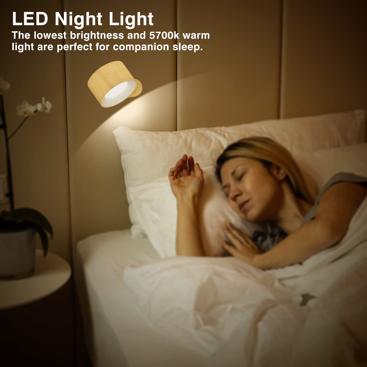 Koopala bedside light shown as portable removable light for emergencies.