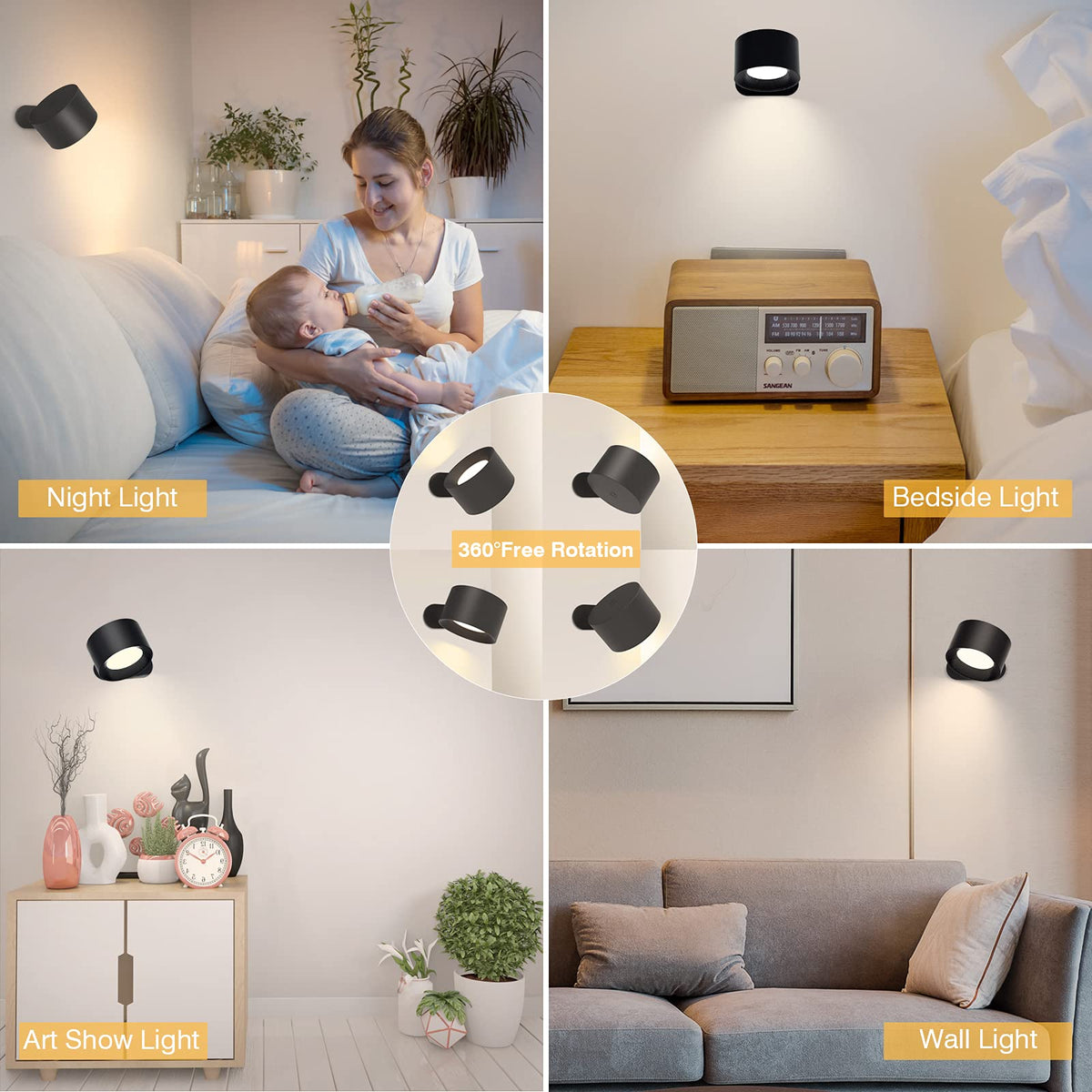 Koopala light offering three color temperatures and three brightness levels for mood control