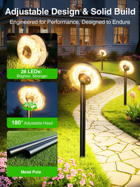 KOOPER 180-degree adjustable head directs light along garden paths