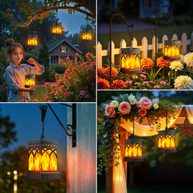 KOOPER all-weather waterproof lantern stands up to rain and wind for porch safety.