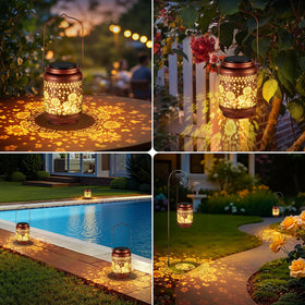 KOOPER auto on/off solar lights set and forget in yard
