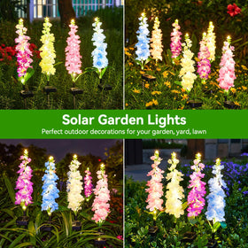 KOOPER delphinium solar light pink side view ideal for evening gatherings