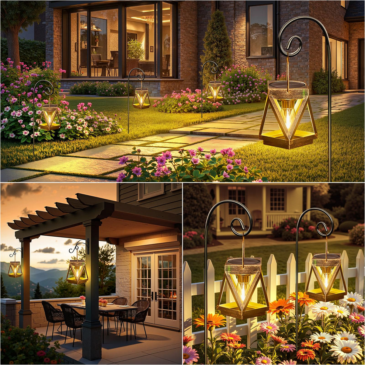 KOOPER garden lanterns illuminate pathways with durable metal construction