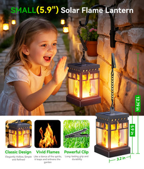 Kooper 5.9-inch matte black lantern hanging from a balcony