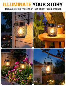 KOOPER IP65 weatherproof lantern withstands rain and frost for year-round use.