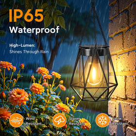 KOOPER IP65 weatherproof metal lantern endures rain and snow