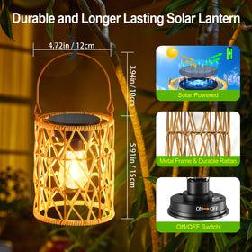 KOOPER sturdy metal frame lanterns endure year-round outdoor use
