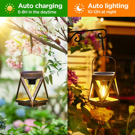 KOOPER porch solar lantern hanging on tree or hook for chic decor