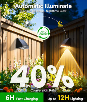 KOOPER solar fence light displays 9 colors for festive evenings.
