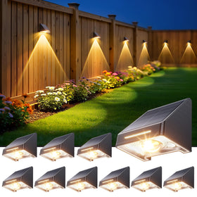 KOOPER solar fence light with ultra-bright lens illuminates walkways vividly.