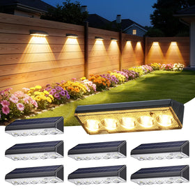 KOOPER solar fence light wide beam enhances fence coverage for driveways and paths.