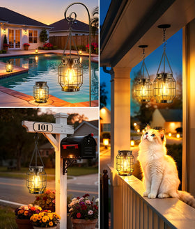 KOOPER solar lantern auto on/off sensor enables hands-free lighting