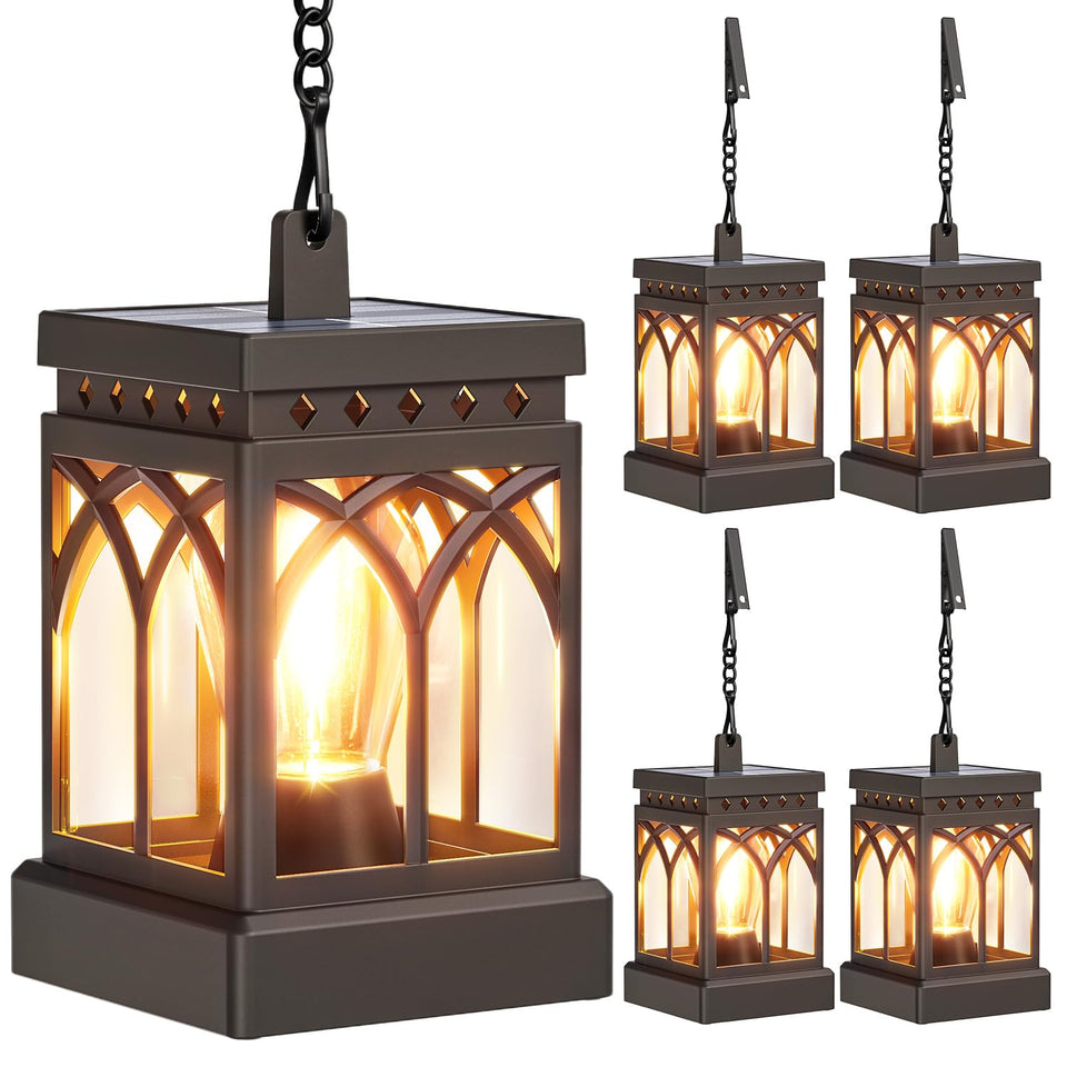KOOPER solar lantern with bright 3000K light for patios and paths