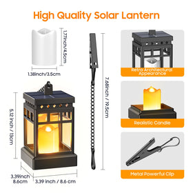 KOOPER easy-install lantern with a metal clip for fences and trees.