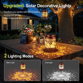 KOOPER lanterns sunflower pattern lighting walls and pathways