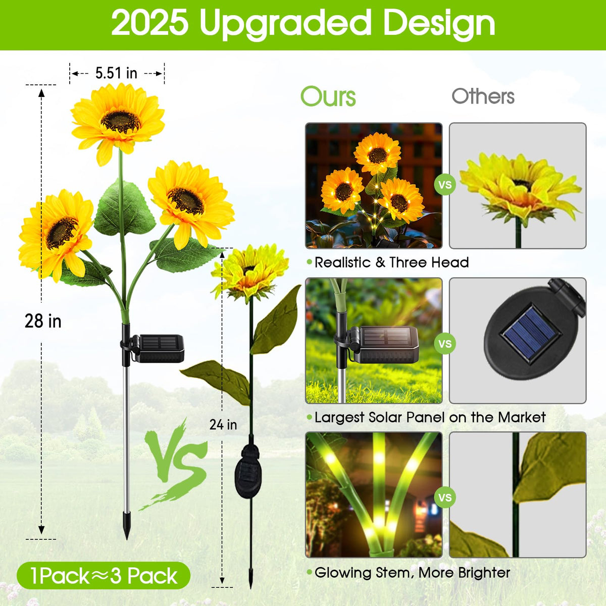 KOOPER sunflower lights ground stake installation for quick setup
