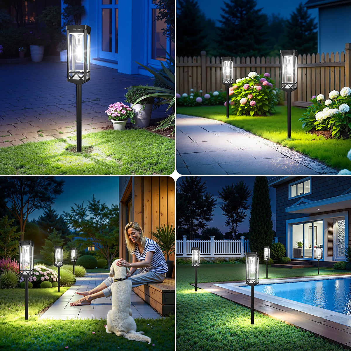 KOOPER Taller solar lights with 45% efficient panel for longer run times.