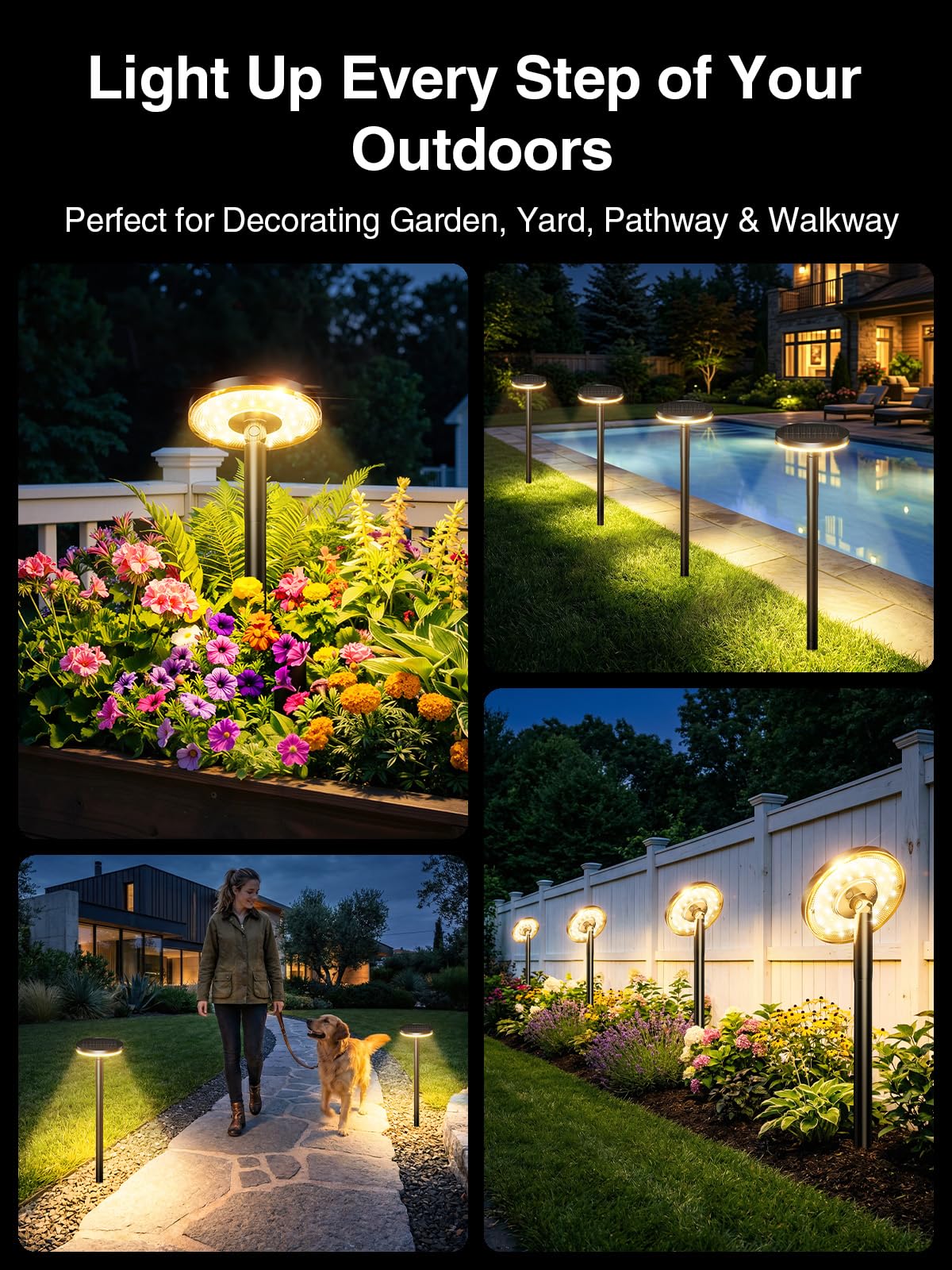 KOOPER warm glow enhances driveways, sidewalks, and garden edges