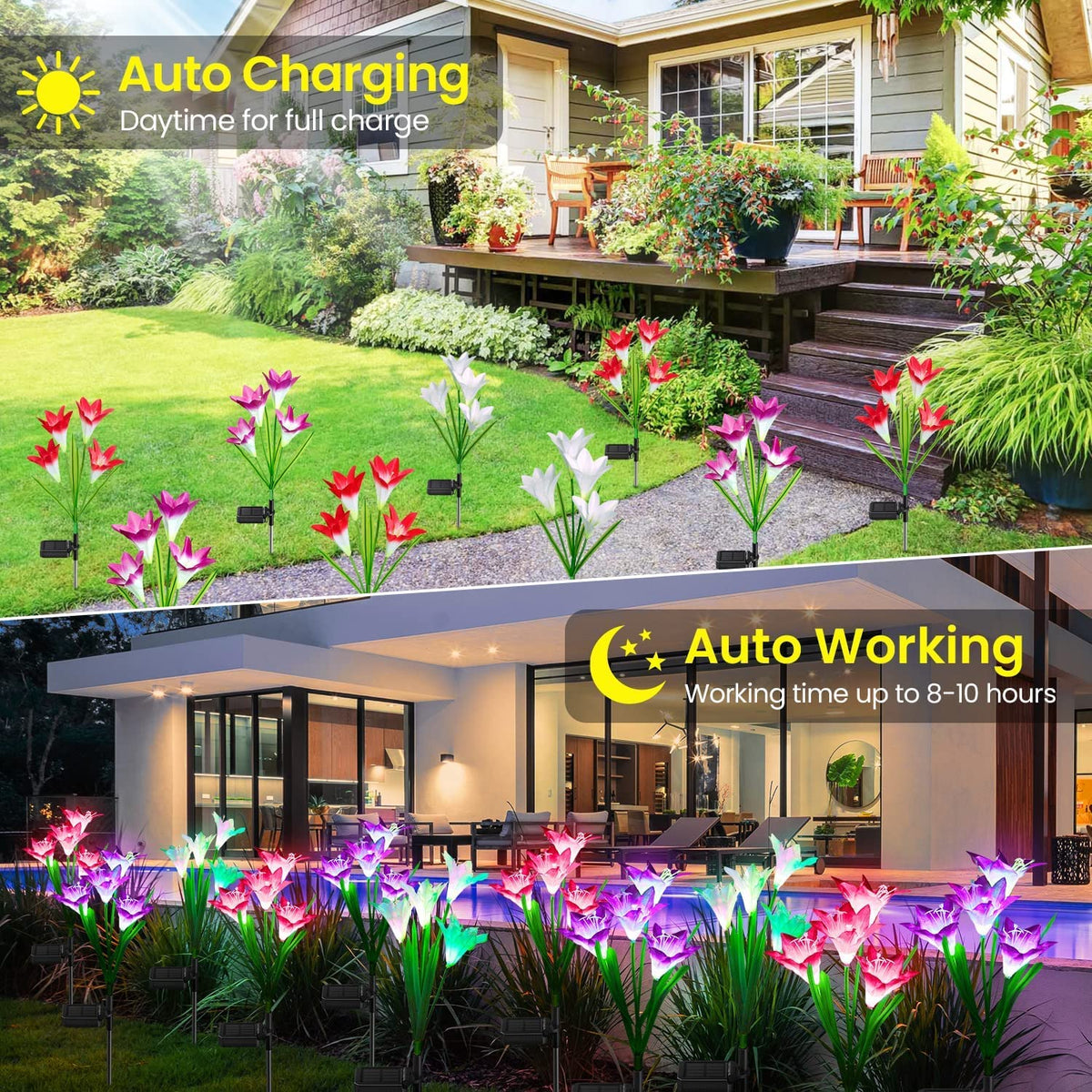 KOOPER IP65 waterproof lights withstand weather for worry-free yard decoration.