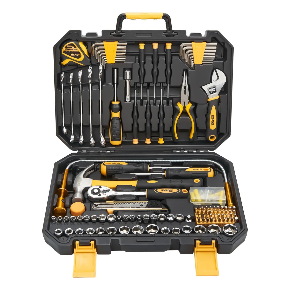 KOOPOOL 159-piece tool set ready for home repairs and DIY tasks