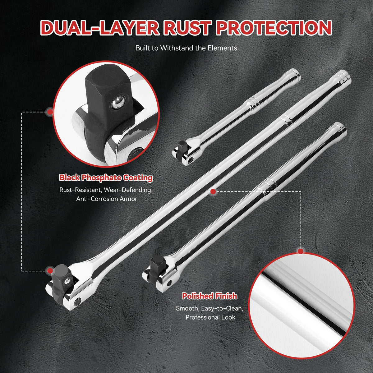 KOOPOOL 5-inch extension bar adds torque access to bolts