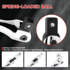 KOOPOOL 4-inch extension bar extends reach for stubborn fasteners