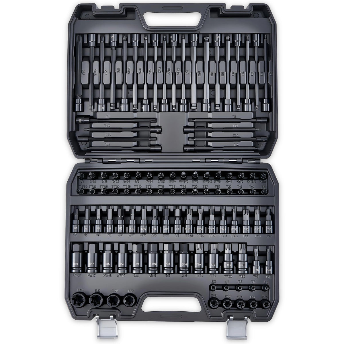 KOOPOOL Master Torx and Allen socket set in durable case for organized on-site work.