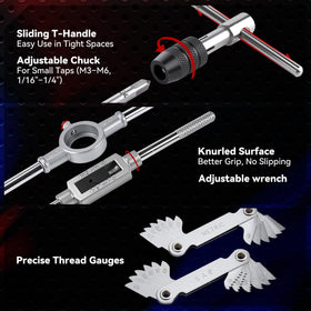 KOOPOOL thread pitch gauges for quick compatibility checks