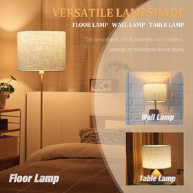 Koorle beige lampshade creates warm, inviting glow.