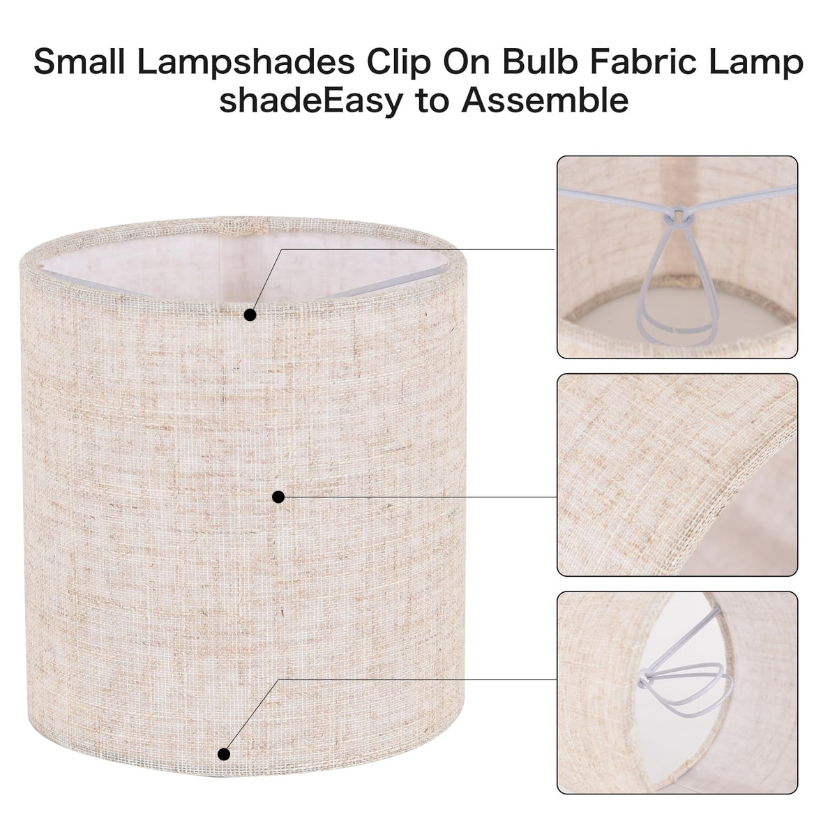 Koorle clip-on lampshades easy to install without tools