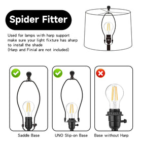 Koorle drum shade compatible with table lamps, floor lamps, and chandeliers.