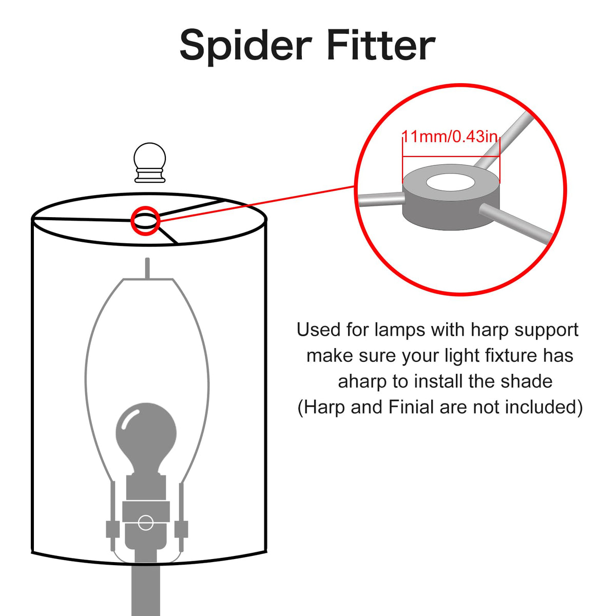 Koorle compatible with table and floor lamps for flexible setups