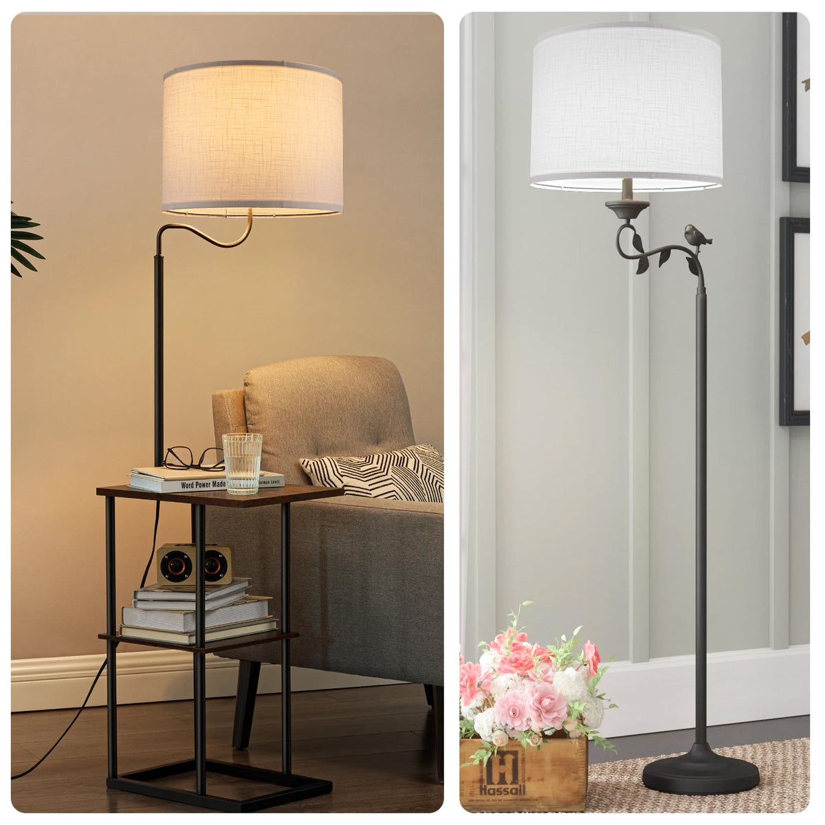 Koorle White Drum Lamp Shade side profile, delivers even, soft illumination for cozy spaces.