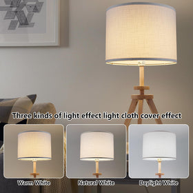 Koorle White Drum Lamp Shade soft-light, creates warm mood with gentle glow.