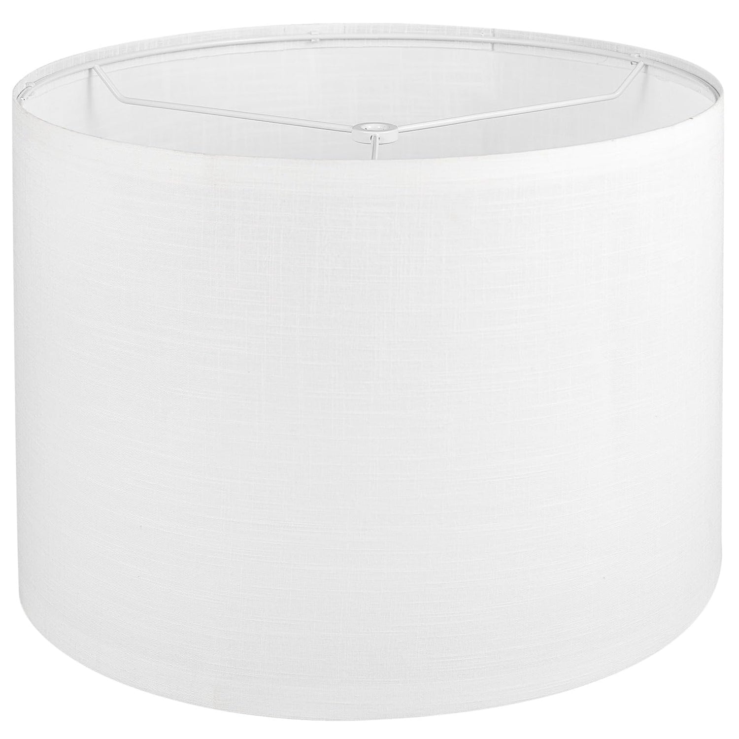 Koorle White Drum Lamp Shade top view, adds a clean, contemporary look to your table lamp.