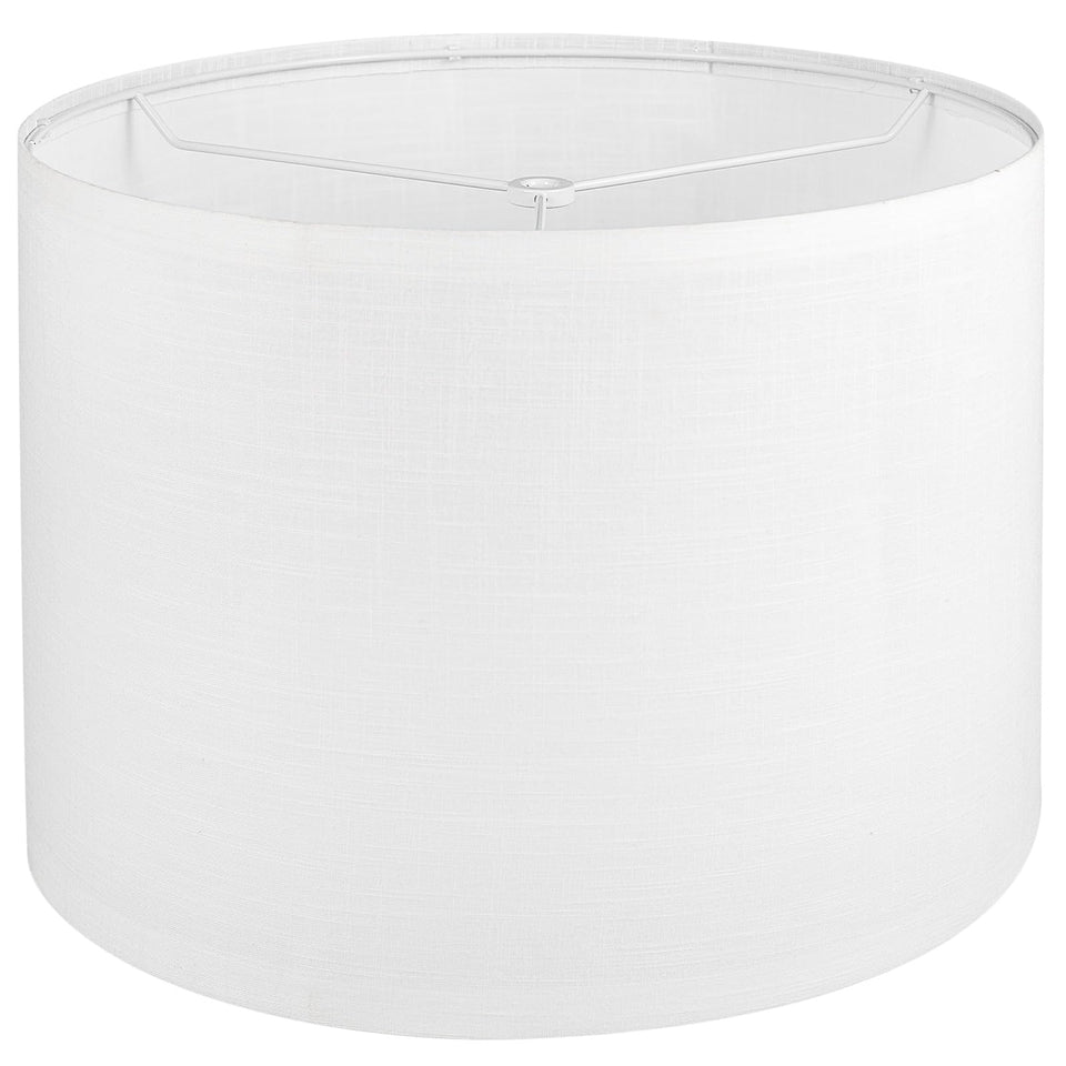 Koorle White Drum Lamp Shade top view, adds a clean, contemporary look to your table lamp.