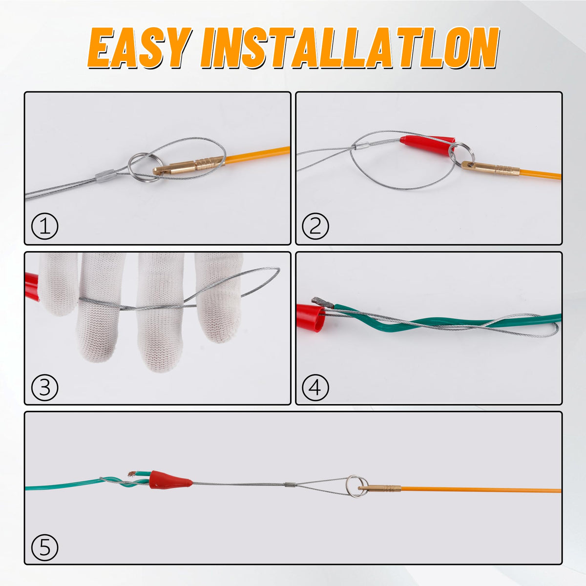 KOOTANS fish tape fastener keeps rods organized during projects
